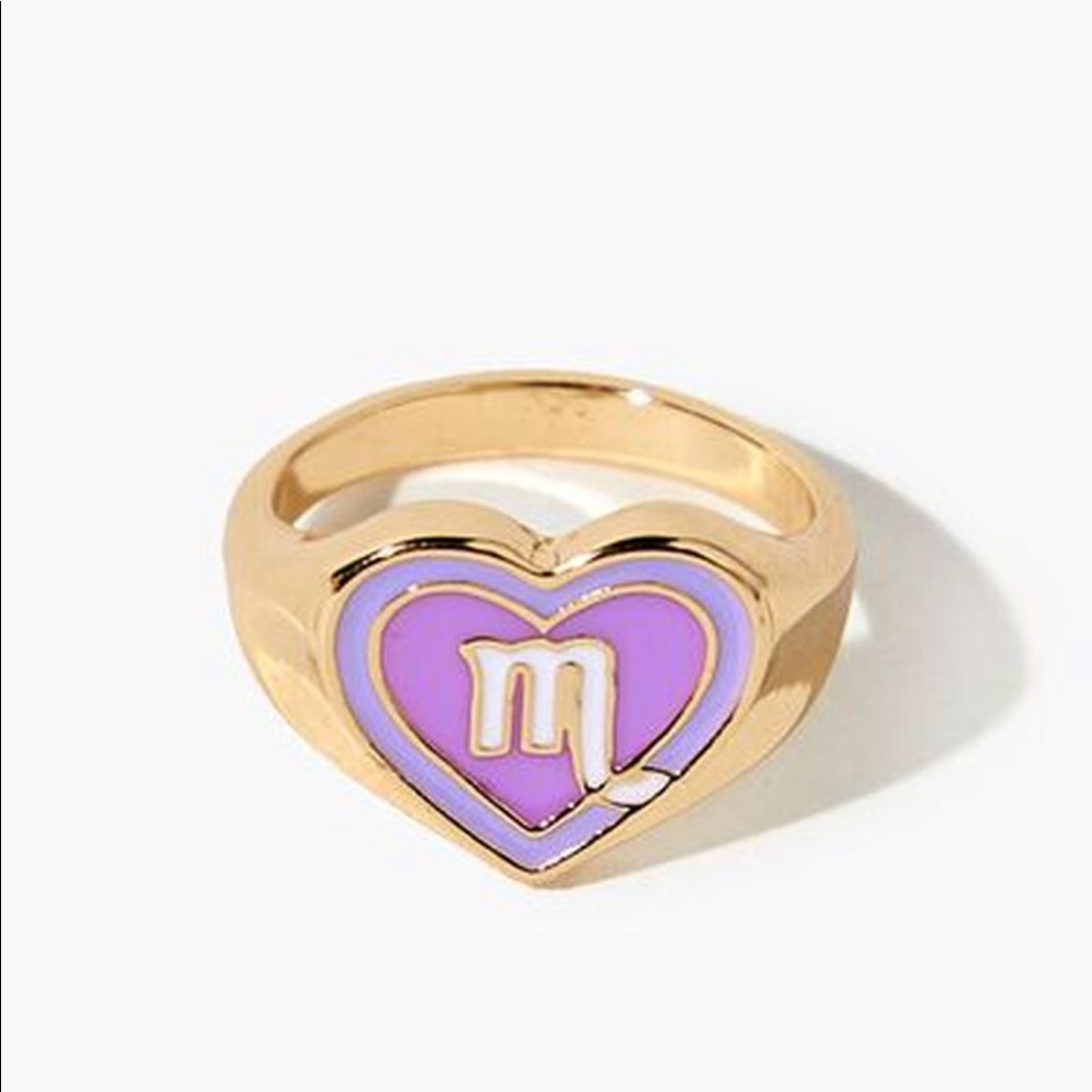 Unisex Zodiac Heart Gold Ring ♏️🦂